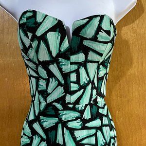 Strapless Mini Faux Wrap Dress